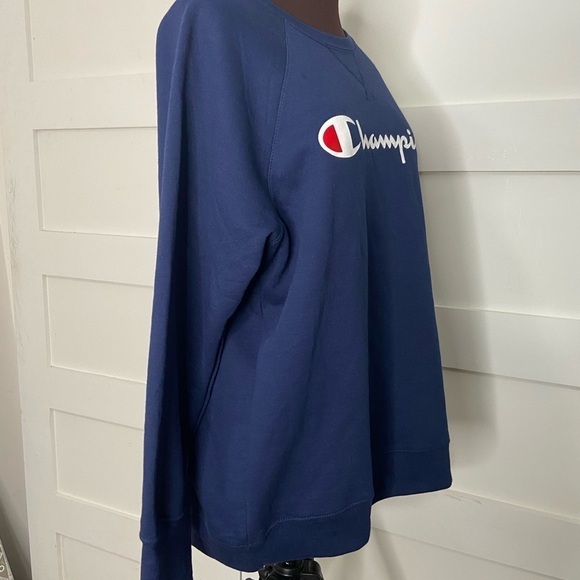 CHAMPION women’s Fleece Pullover Athletic Navy 1X - Picture 6 of 9